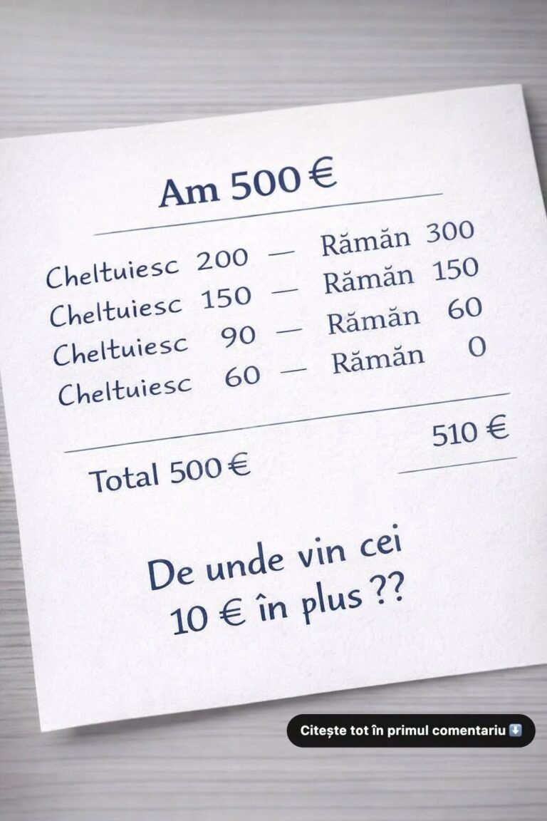 Dilema contabilului și cei 10 euro în plus. Problema de matematică care dă bătăi de cap tuturor