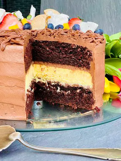 Tort Brownie Cheesecake cu cremă de Nutella