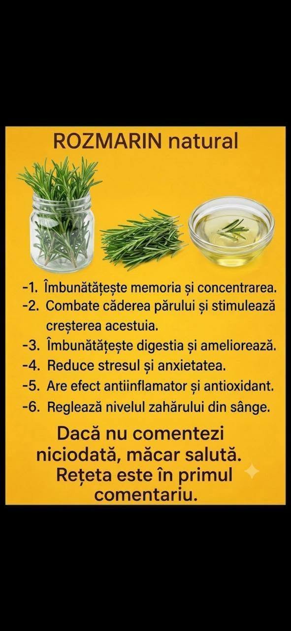 Rozmarinul este mai mult decât un simplu condiment folosit în bucătărie; este o plantă cu proprietăți medicinale remarcabile. În acest articol, vom explora beneficiile sale extraordinare pentru sănătate și modul în care poate îmbunătăți calitatea vieții tale. Descoperă cum rozmarinul poate deveni aliatul tău în menținerea unei stări de bine!