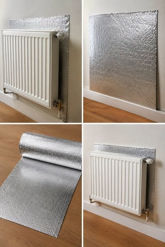 Datorită unei simple foi de aluminiu plasate în spatele caloriferelor, îți reduci facturile la energie.