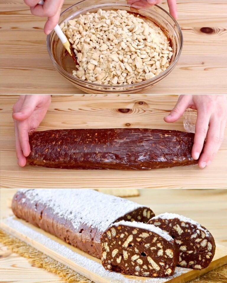 Complet fără gluten, fără zahăr și acel Salam de Ciocolată perfect cremos și cu gust de ciocolată, atât de ușor de preparat și complet irezistibil! Un adevărat clasic într-o versiune sănătoasă.