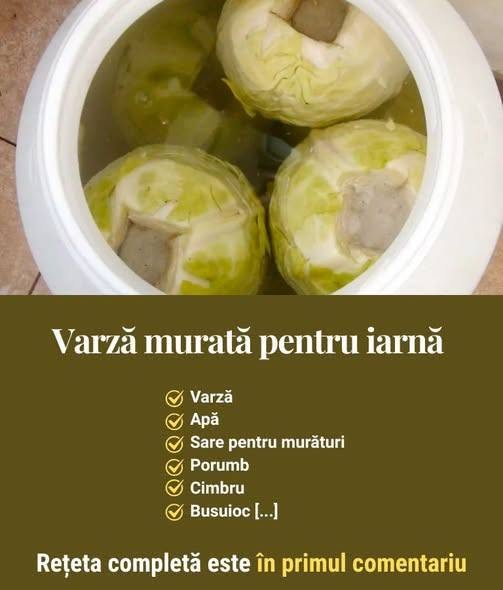 Ingrediente necesare pentru varza murată