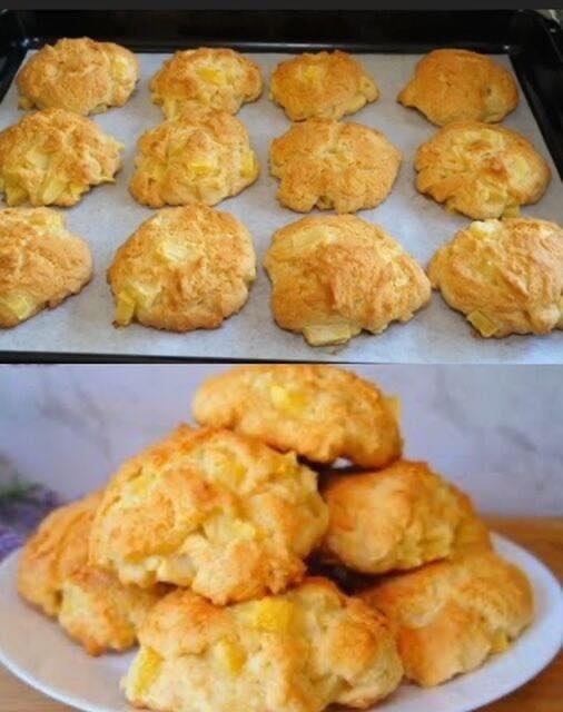 Se fac în 1 minut! Luați 2 mere și faceți acești biscuiți în 5 minute