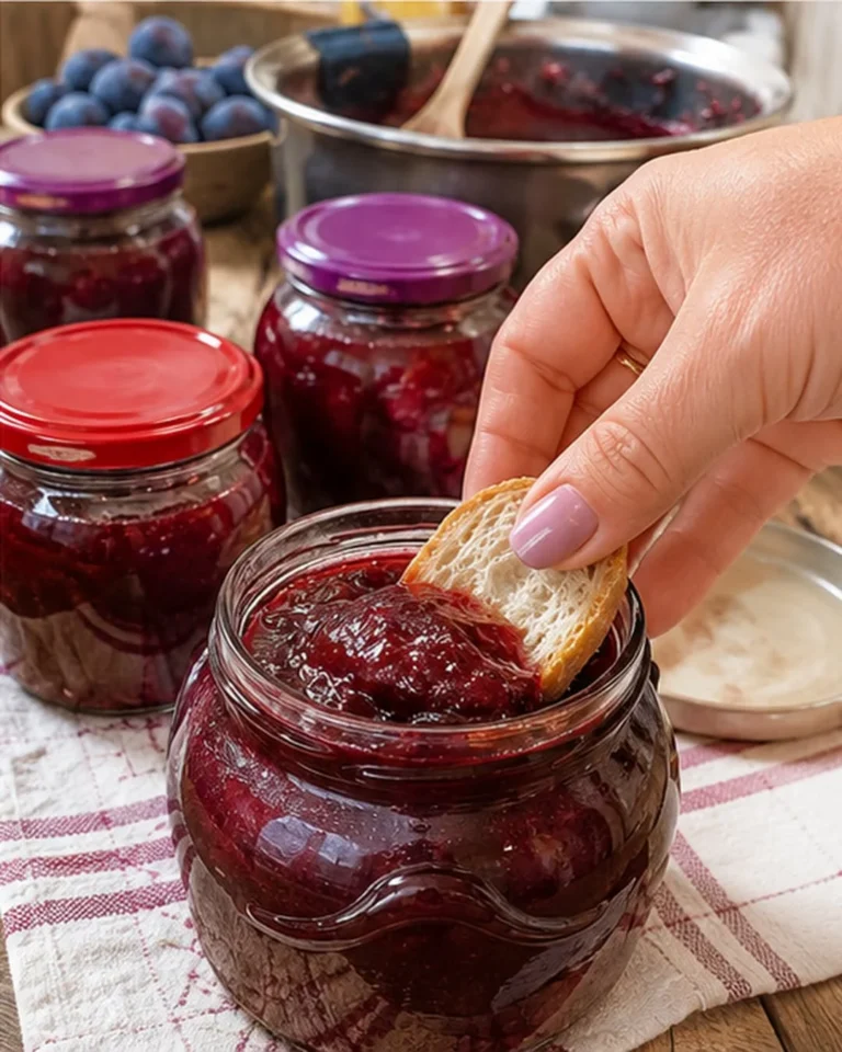 Gem de prune pentru borcan  Iese un gem gros