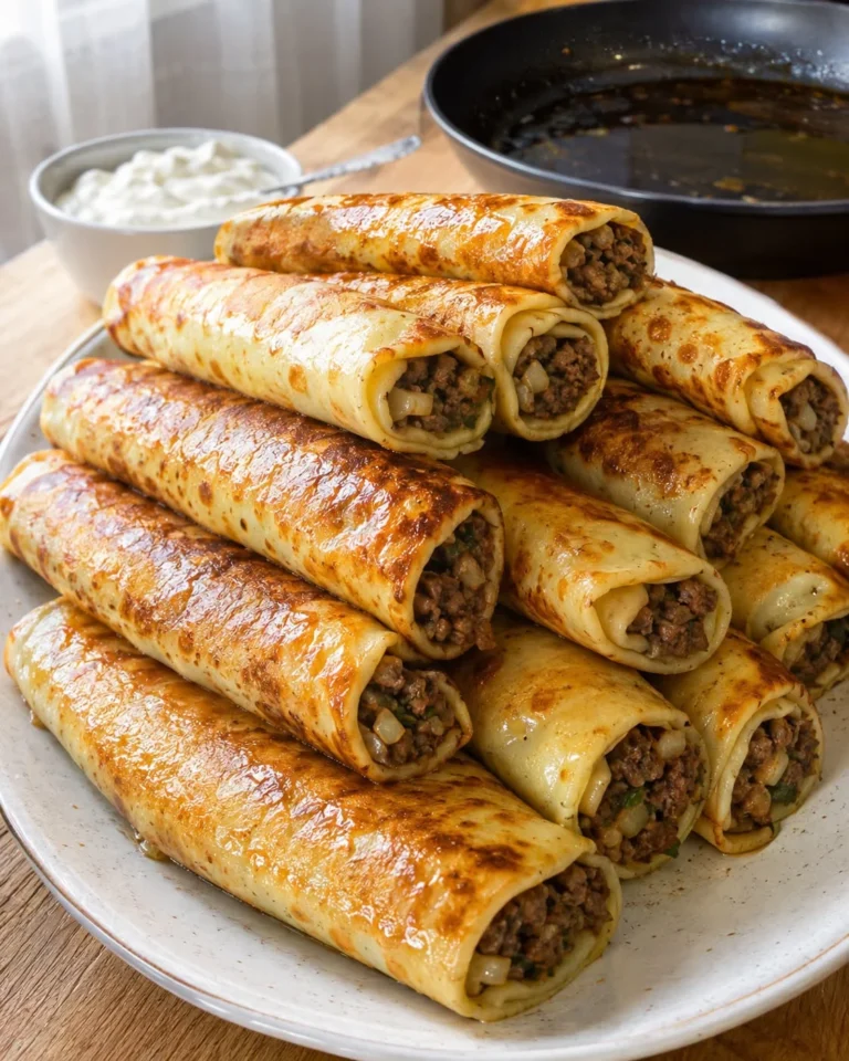 Clătite cu carne condimentată 