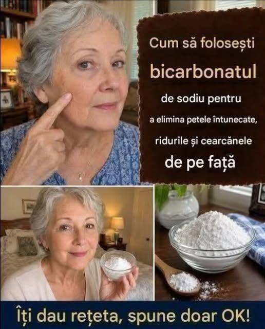 Bicarbonat de sodiu pentru îndepărtarea petelor foarte închise la culoare… Îți dau rețeta, spune doar OK.