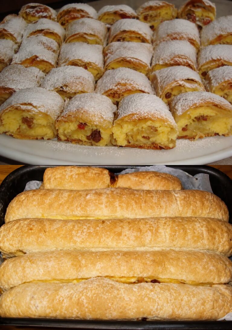 Reteta de strudel cu branza si stafide