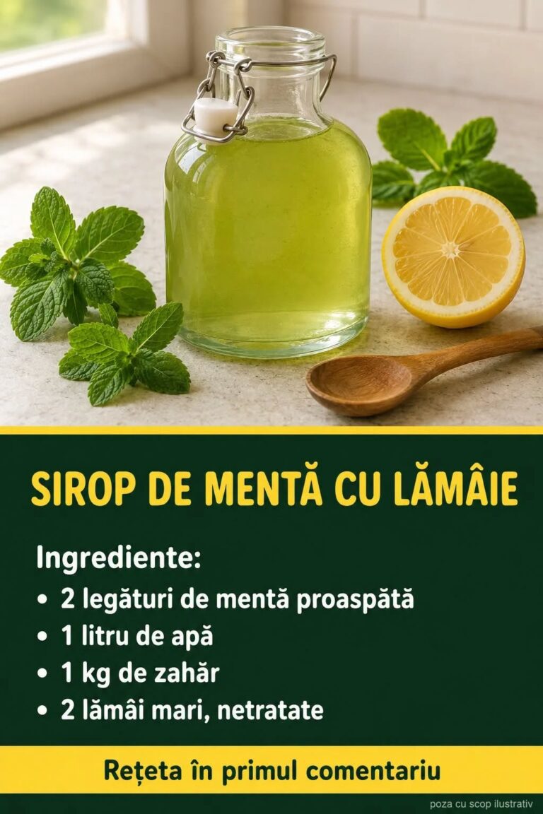 Siropul de mentă făcut în casă – simplu, aromat, răcoritor și perfect pentru zilele călduroase