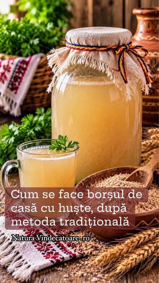 Cum se face borșul de casă cu huște, după metoda tradițională