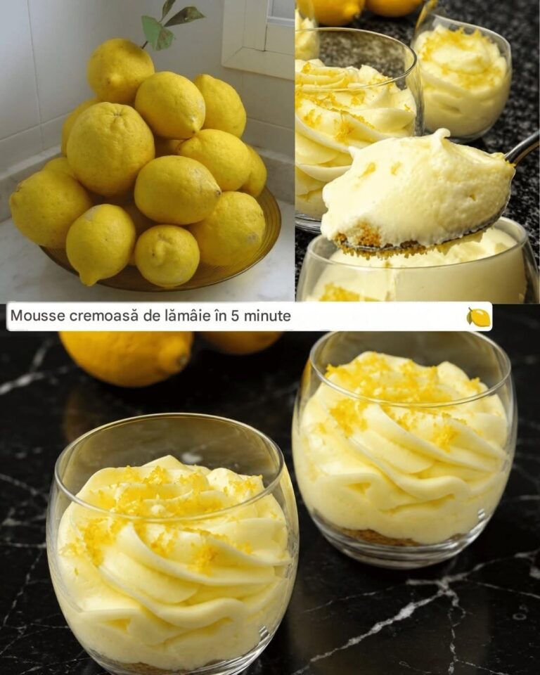 Mousse cremoasă de lămâie în 5 minute (nu necesită coacere)