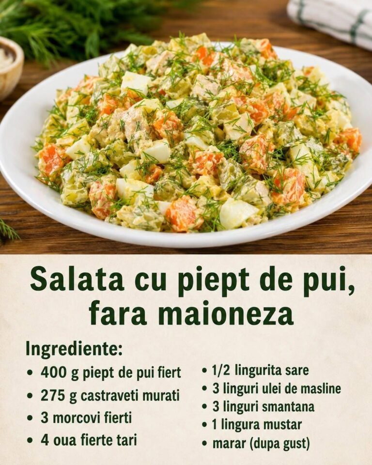 Salata de pui cu legume si dressing cremos – simpla si super gustoasa