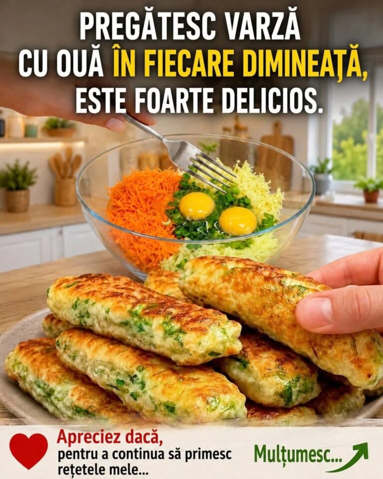 „Prepar varză cu ouă aproape în fiecare dimineață – este atât de simplu și incredibil de gustos! O rețetă care a devenit nelipsită de la micul dejun. Dacă vreți să primiți și voi astfel de idei delicioase, nu uitați să rămâneți aproape. Mulțumesc din suflet!”