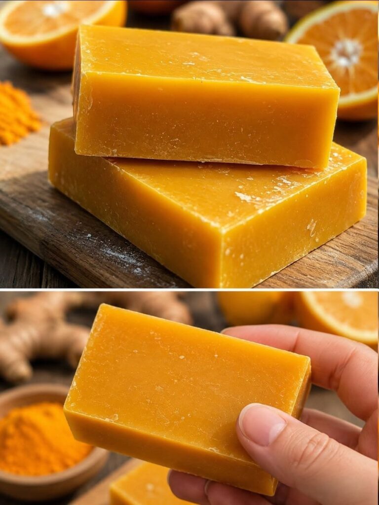 Bază de săpun cu turmeric și portocală