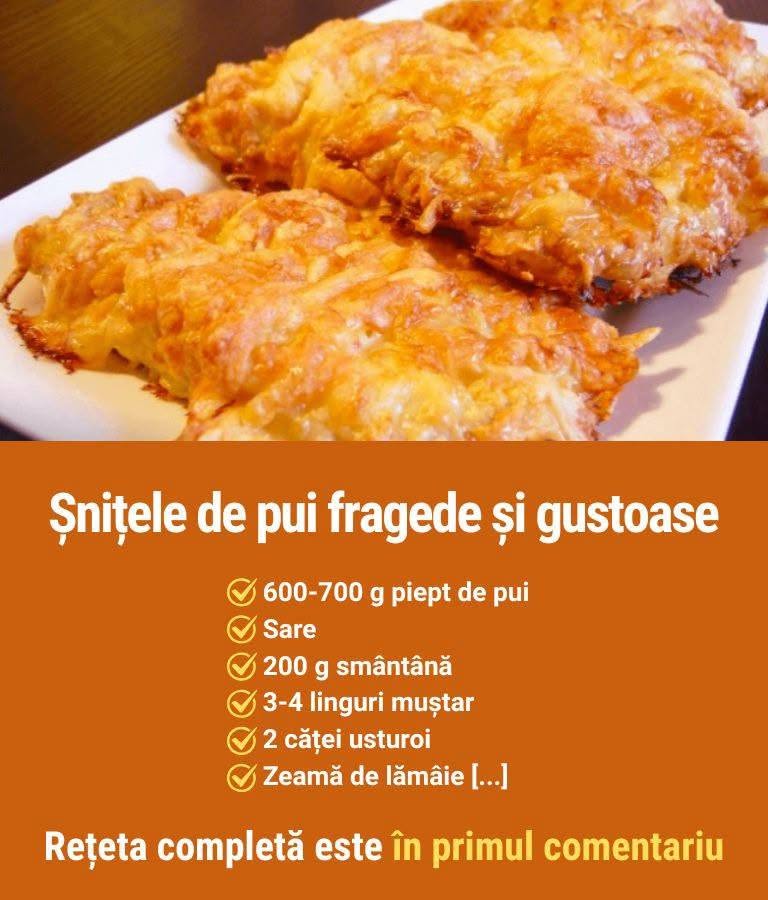 Șnițele de pui fragede și gustoase Rețeta mai jos