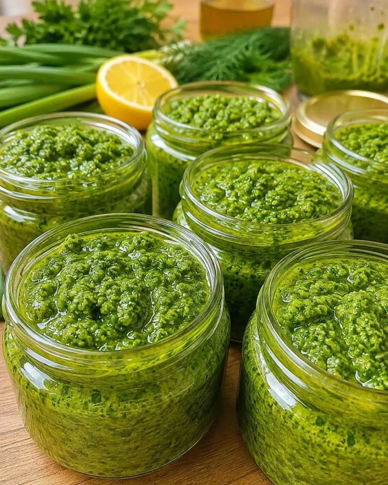 Pastă aromatică de verdețuri cu usturoi pentru iarnă 