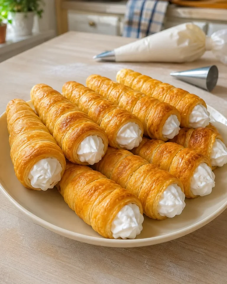 Coarne de foietaj cu cremă 