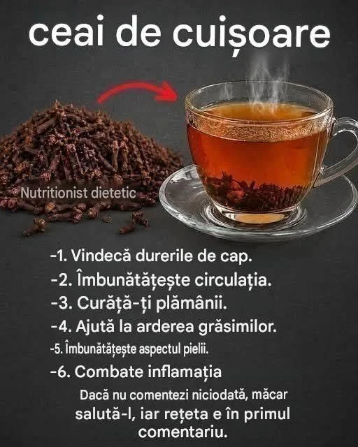 ☕ Ceai de Cuișoare: Infuzia Naturală pentru Dureri de Cap, Circulație și Arderea Grăsimilor!