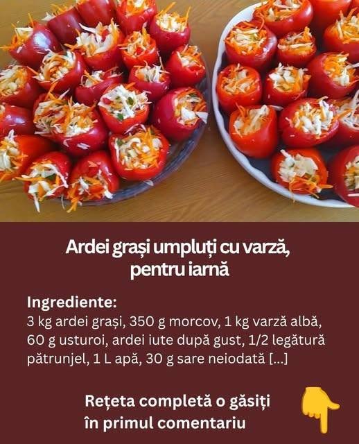 Dacă ești în căutarea unei rețete delicioase și ușor de preparat pentru iarnă, ardeii grași umpluți cu varză sunt alegerea perfectă. 