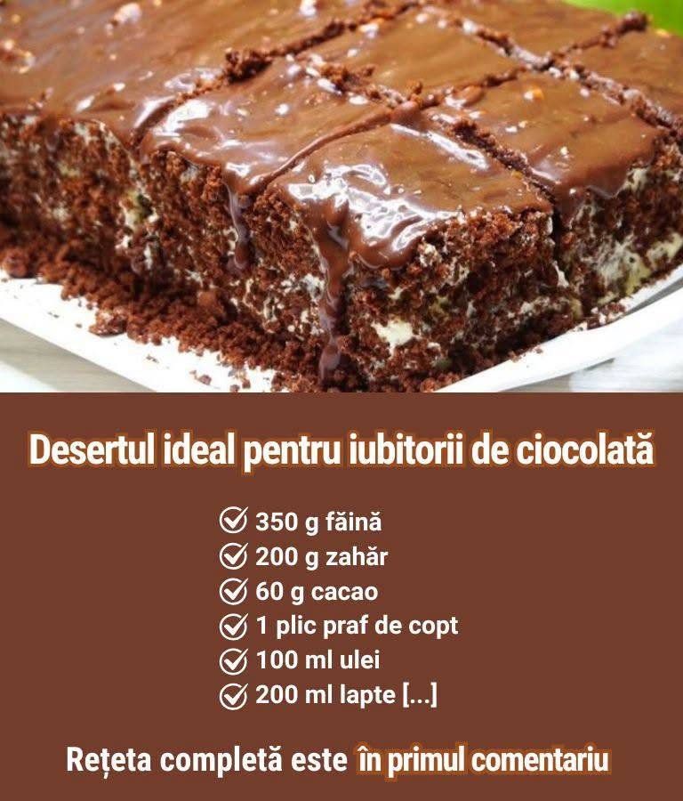 Desertul ideal pentru iubitorii de ciocolată Rețetă scrisă