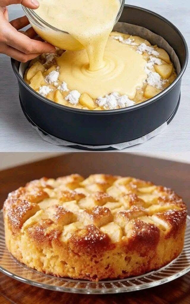 Trei mere în tavă, aluatul deasupra – și cuptorul face restul! O prăjitură cu mere rapidă și fragedă – perfectă pentru un răsfăț. Găsești rețeta în comentarii.