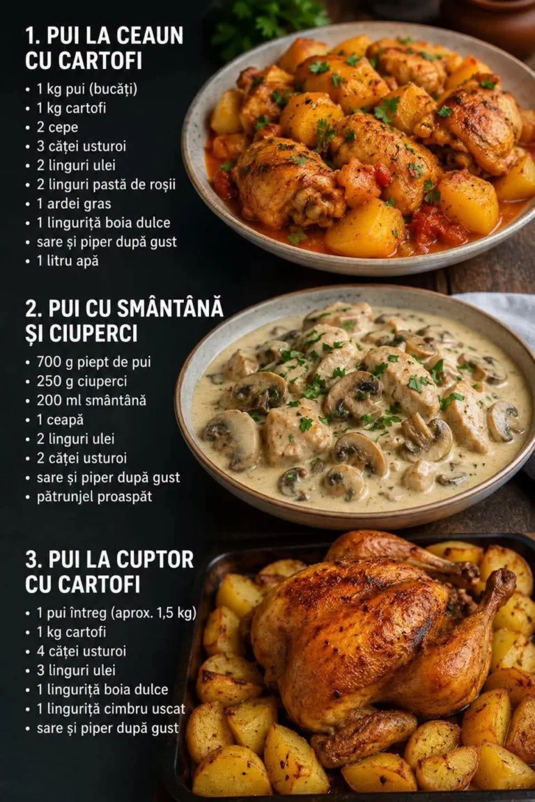 3 Rețete Delicioase cu Pui
