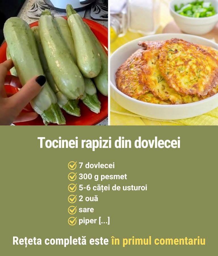 Tocinei rapizi din dovlecei Rețetă scrisă