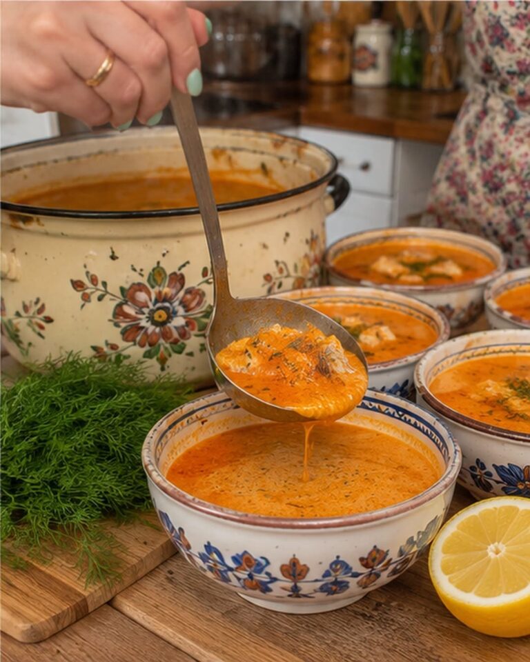 Supă cremă de pește cu fileuri de crap  Am făcut-o din oase