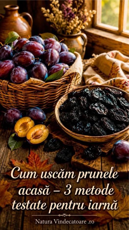 Cum uscăm prunele acasă – 3 metode testate pentru iarnă