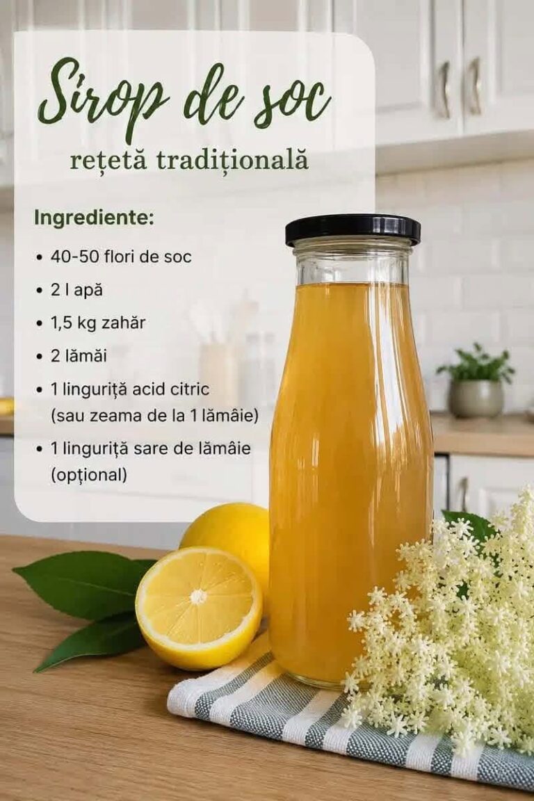  Sirop de soc de casă – aromat și răcoritor 