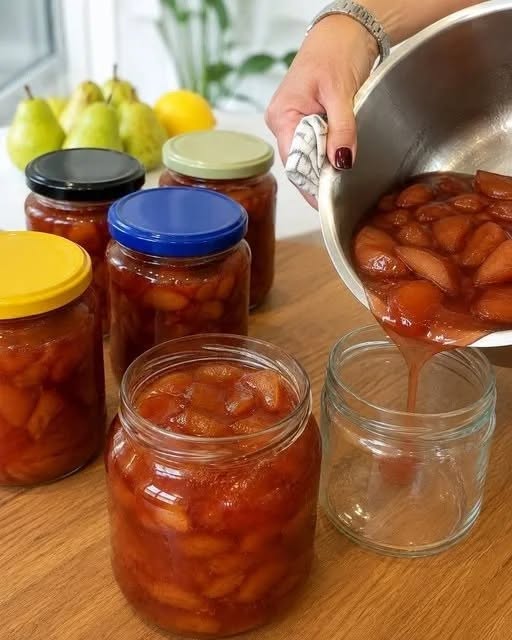 Dulceață de pere cu lămâie și scorțișoară, pentru iarnă