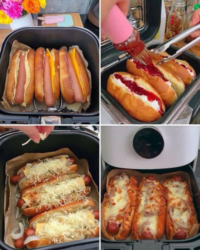 HOTDOGI CROCANȚI LA FRITEUZA DE AER