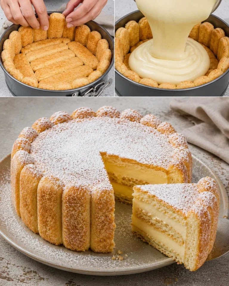 Tort fără coacere cu pișcoturi și cremă de vanilie – desert fin, cremos și ușor de preparat