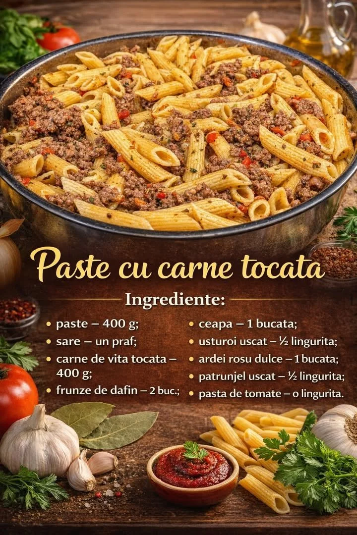 Paste cu carne tocată este una dintre rețetele acelea care aduc confort instantaneu pe mesele noastre,