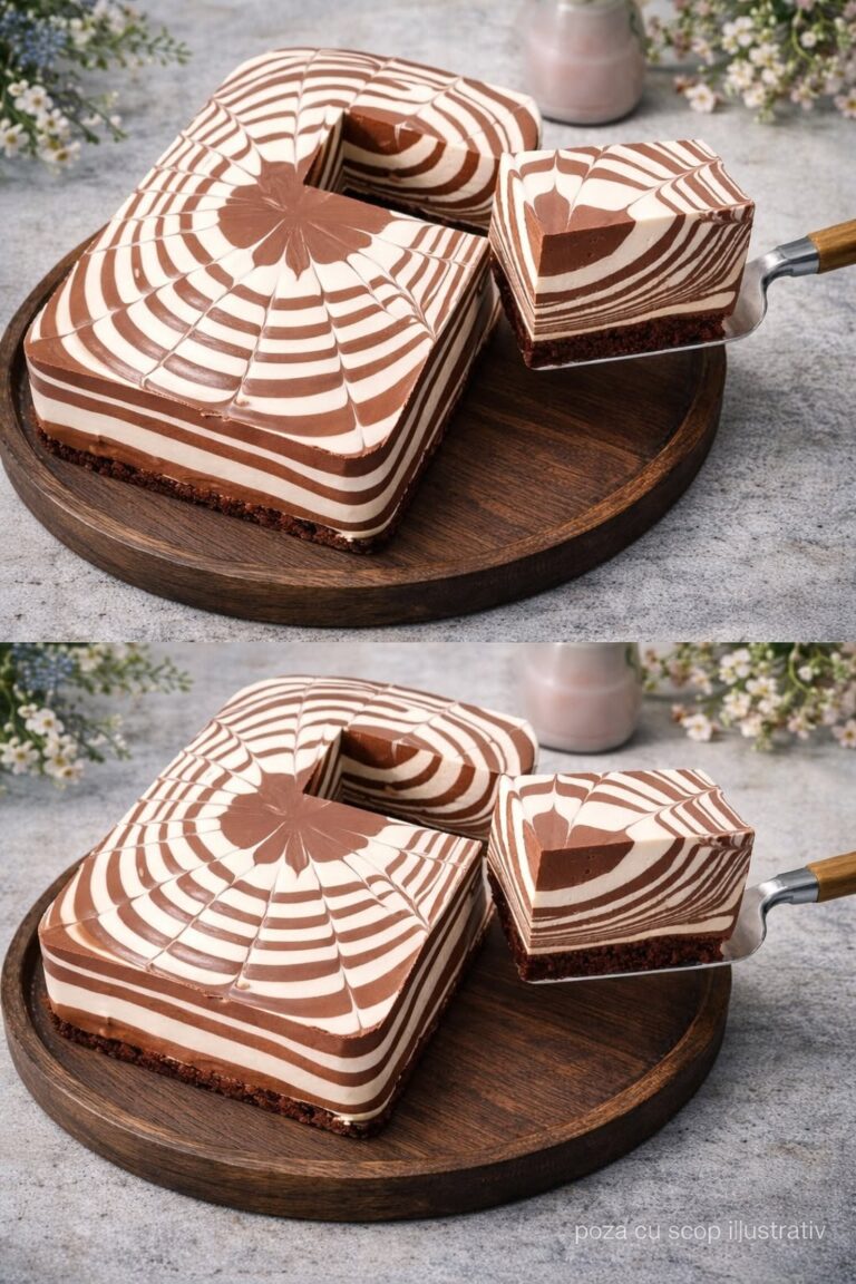 Prăjitură marmoratӑ cu iaurt și cacao – desert răcoritor, cremos și elegant