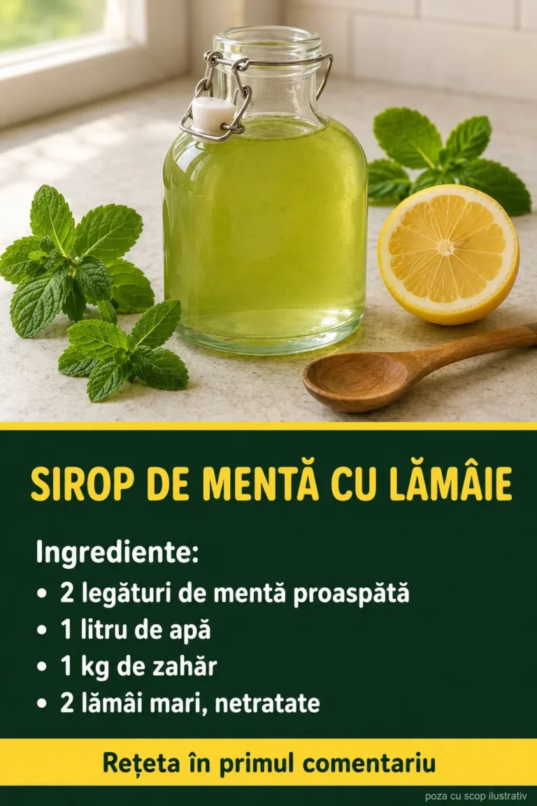 Siropul de mentă făcut în casă – simplu, aromat, răcoritor și perfect pentru zilele călduroase