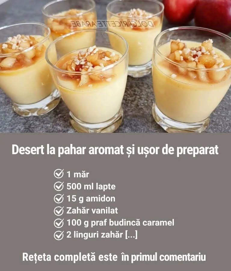 Desert la pahar aromat și ușor de preparat Rețetă în comentarii