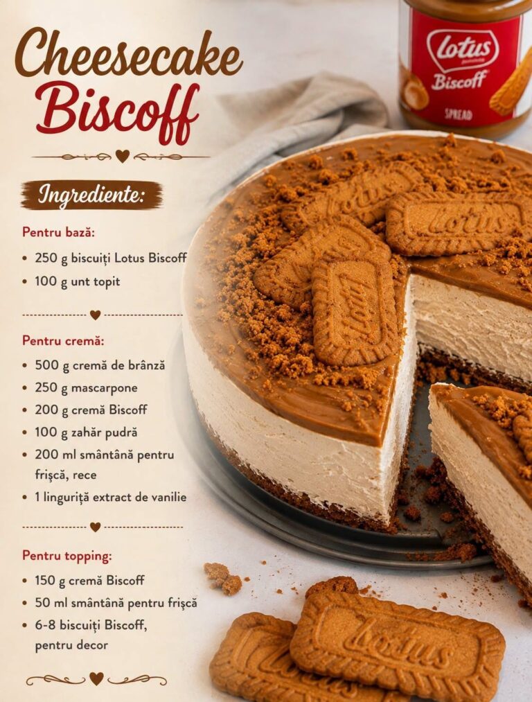 Cheesecake Biscoff – cremos, fin și irezistibilmelizată a biscuiților Biscoff, trebuie să încerci acest cheesecake!