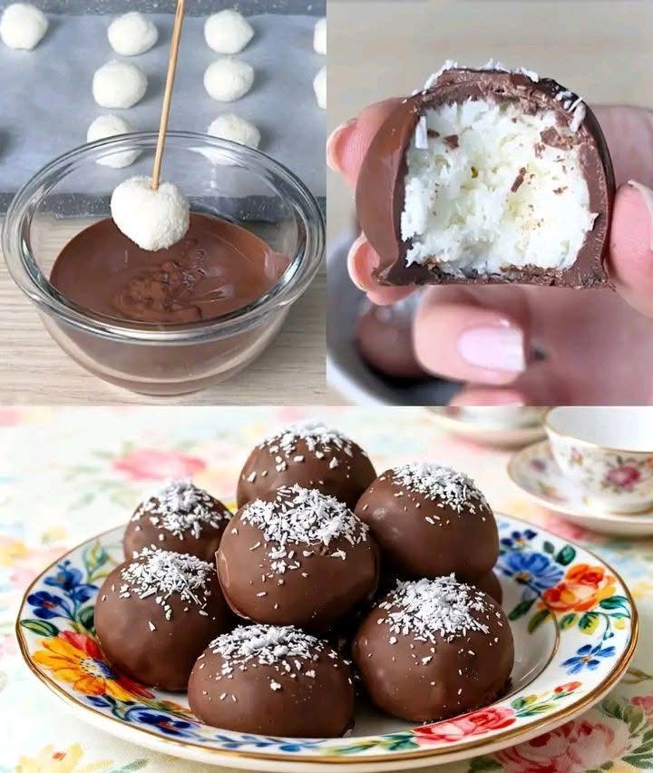 Praline cu nucă de cocos din doar 3 ingrediente! Mici și delicioase, aceste bucățele cu nucă de cocos se prepară extrem de ușor și sunt gata în câteva minute.