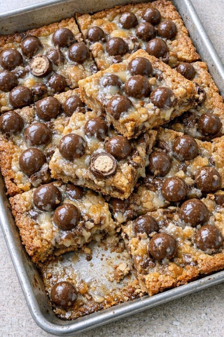 Toarnă biluțe întregi de lapte malțat nezdrobit în tava de copt și alte 4 ingrediente