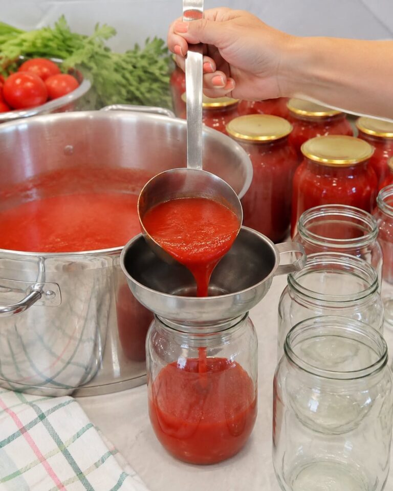 Suc de roșii de casă, aromat, la borcan pentru iarnă 