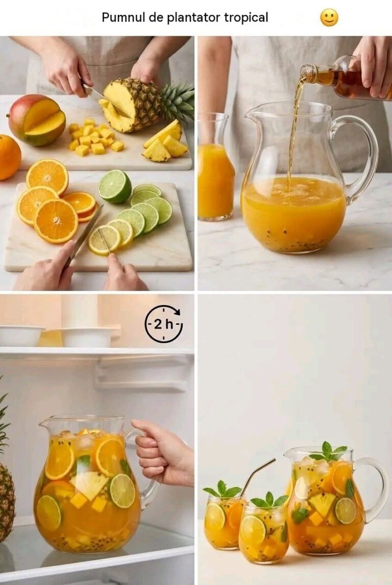 Punch de fructe tropicale – proaspăt, colorat și irezistibil