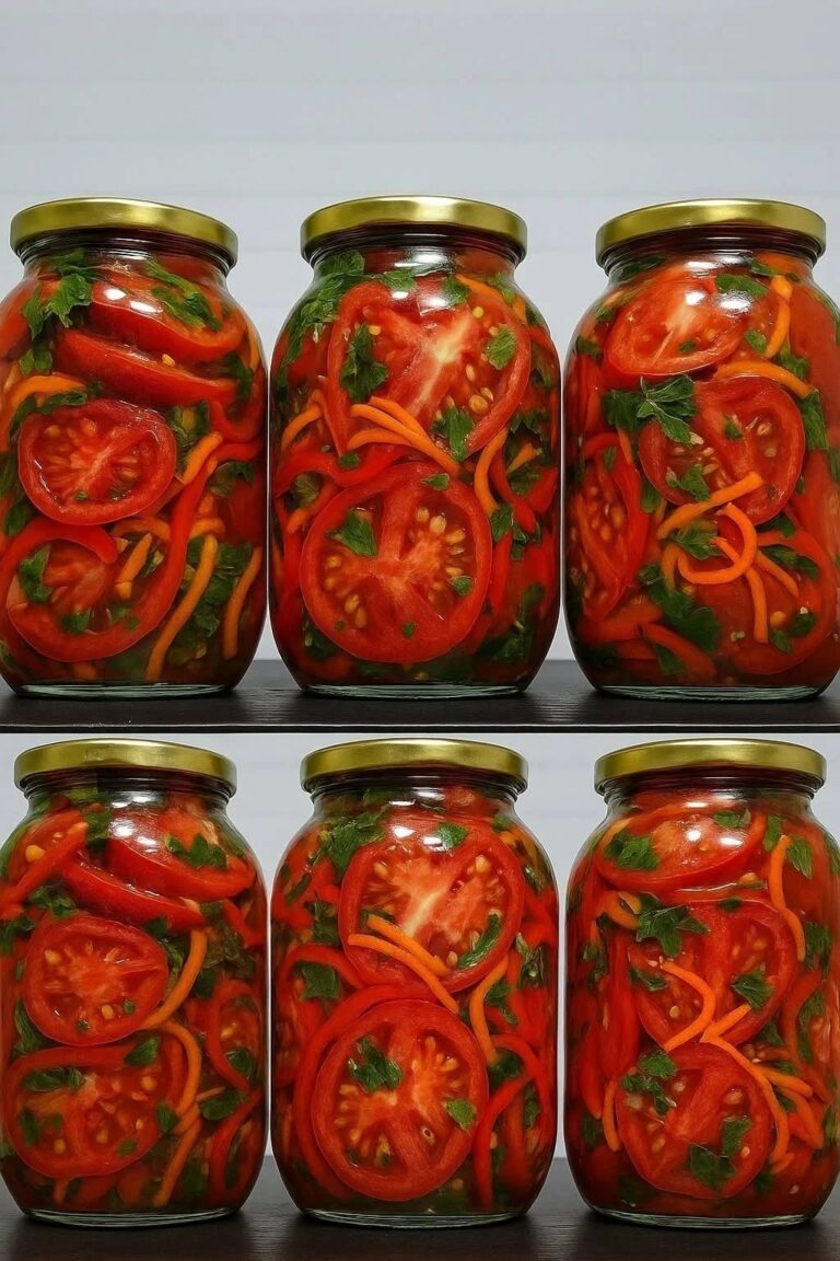 Un preparat foarte reușit și simplu de roșii în stil coreean pentru iarnă.