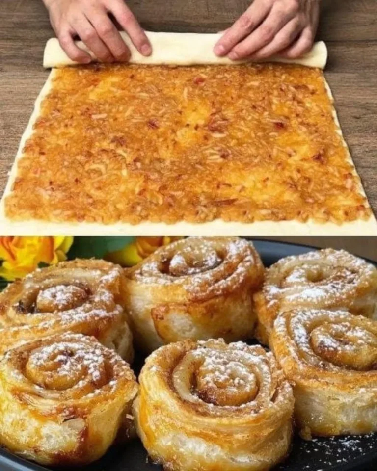 Dacă aveți aluat foietaj, radeți 3 mere și desertul va fi gata în 10 minute!