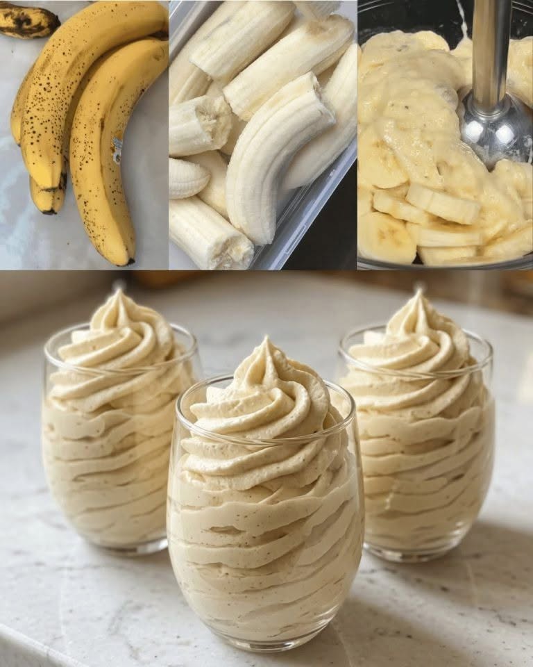 Mousse de banane în 5 minute: Cel mai bun desert italian