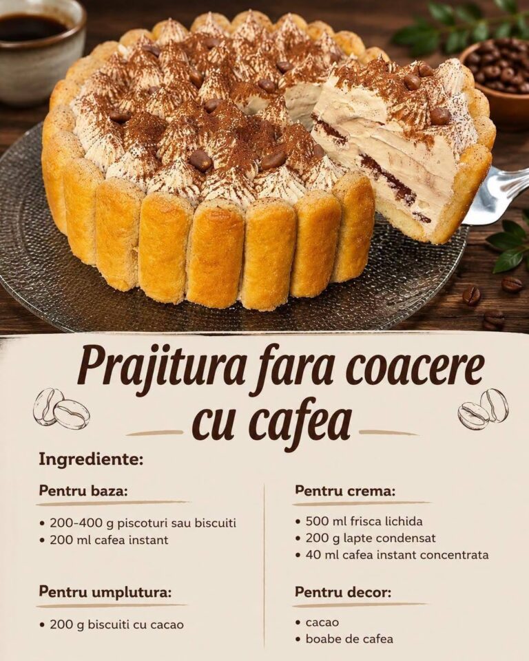 Prajitura cu cafea fara coacere – desert rapid si delicios!