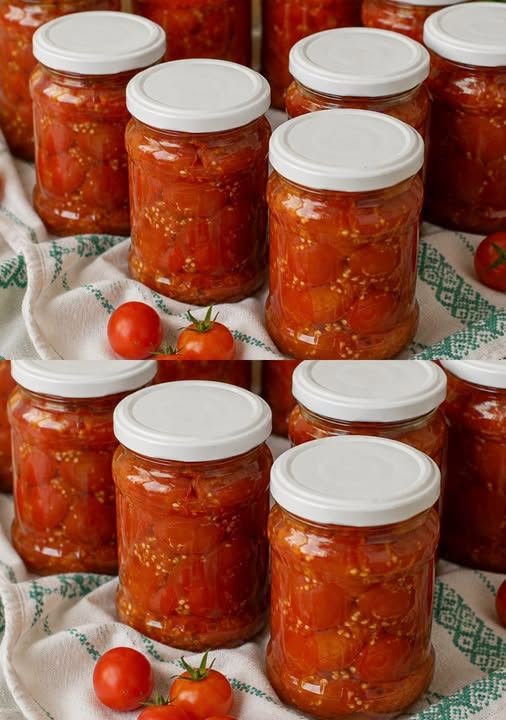 Rosii cherry cu usturoi si busuioc