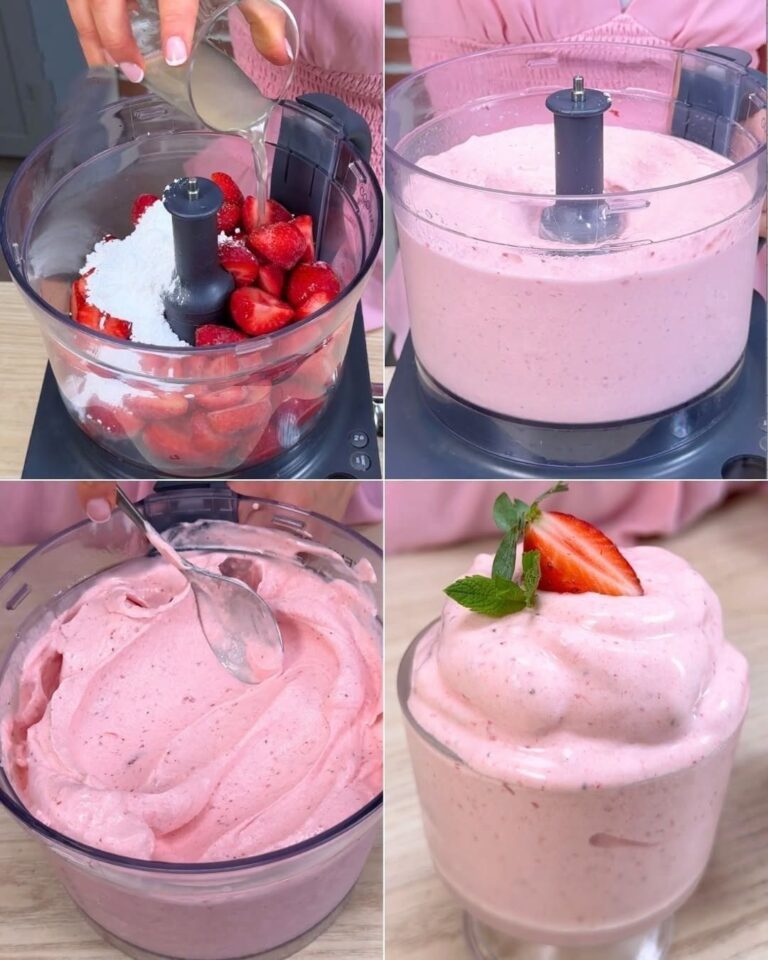 Mousse de căpșune din patru ingrediente!