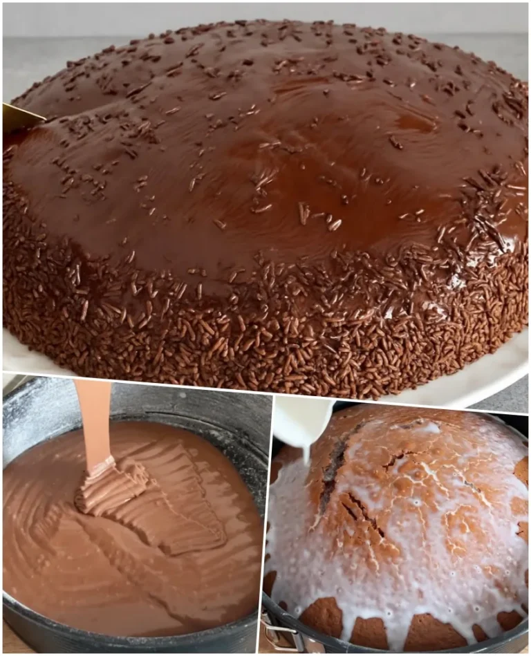 Prăjitură cu glazură de ciocolată și cacao