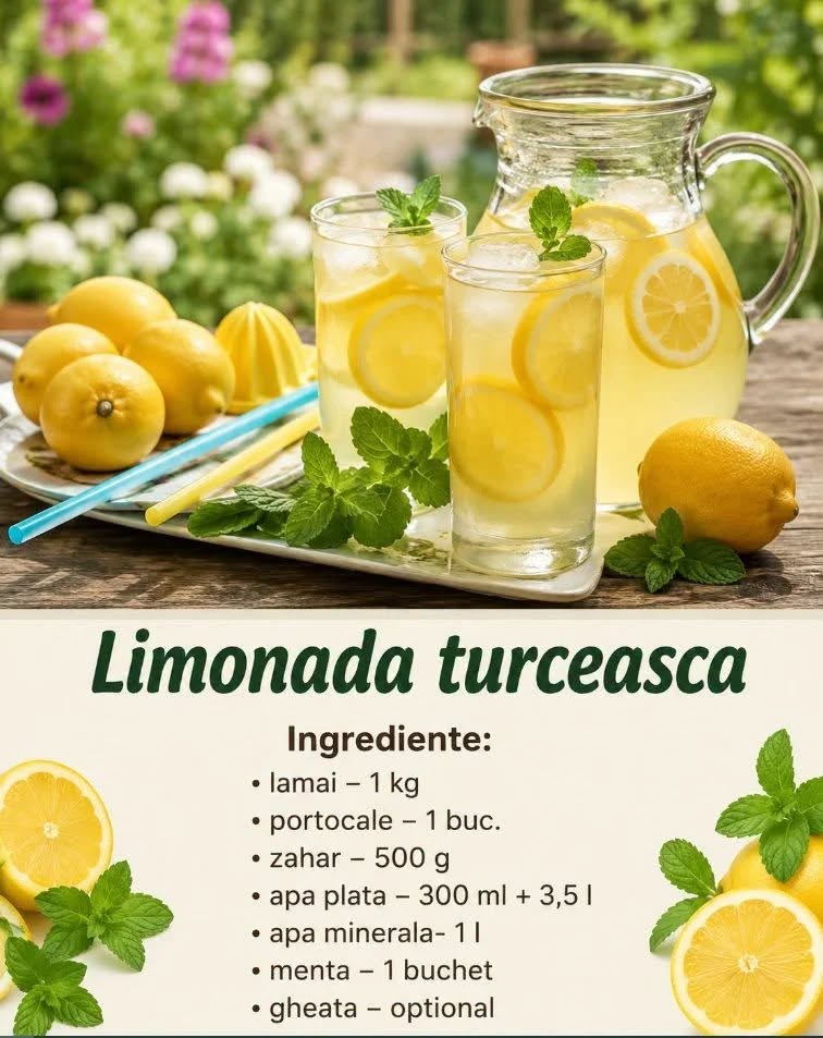 Limonada turceasca. Numai buna pentru caldura de afara