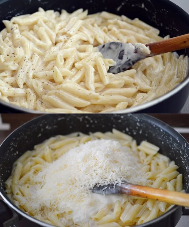 Penne cu usturoi si parmezan